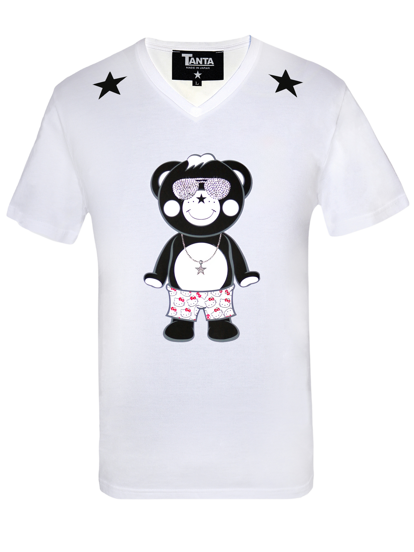 Diamonds Chappy Surfing in HELLO KITTY T-shirt